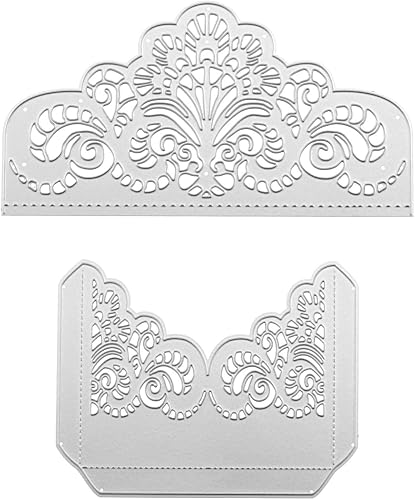 Micro Traders Juego de 2 troqueles de grabación en relieve para invitaciones, manualidades hechas a mano para boda, felicitación, aniversario,