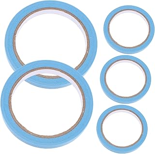 EXCEART 5 Rollos Cinta adhesiva delgado papel decorar de colores amarillo packaging embalaje pegamentos Cinta artesanal álbum de recortes cintas de bricolaje Educación física Blue