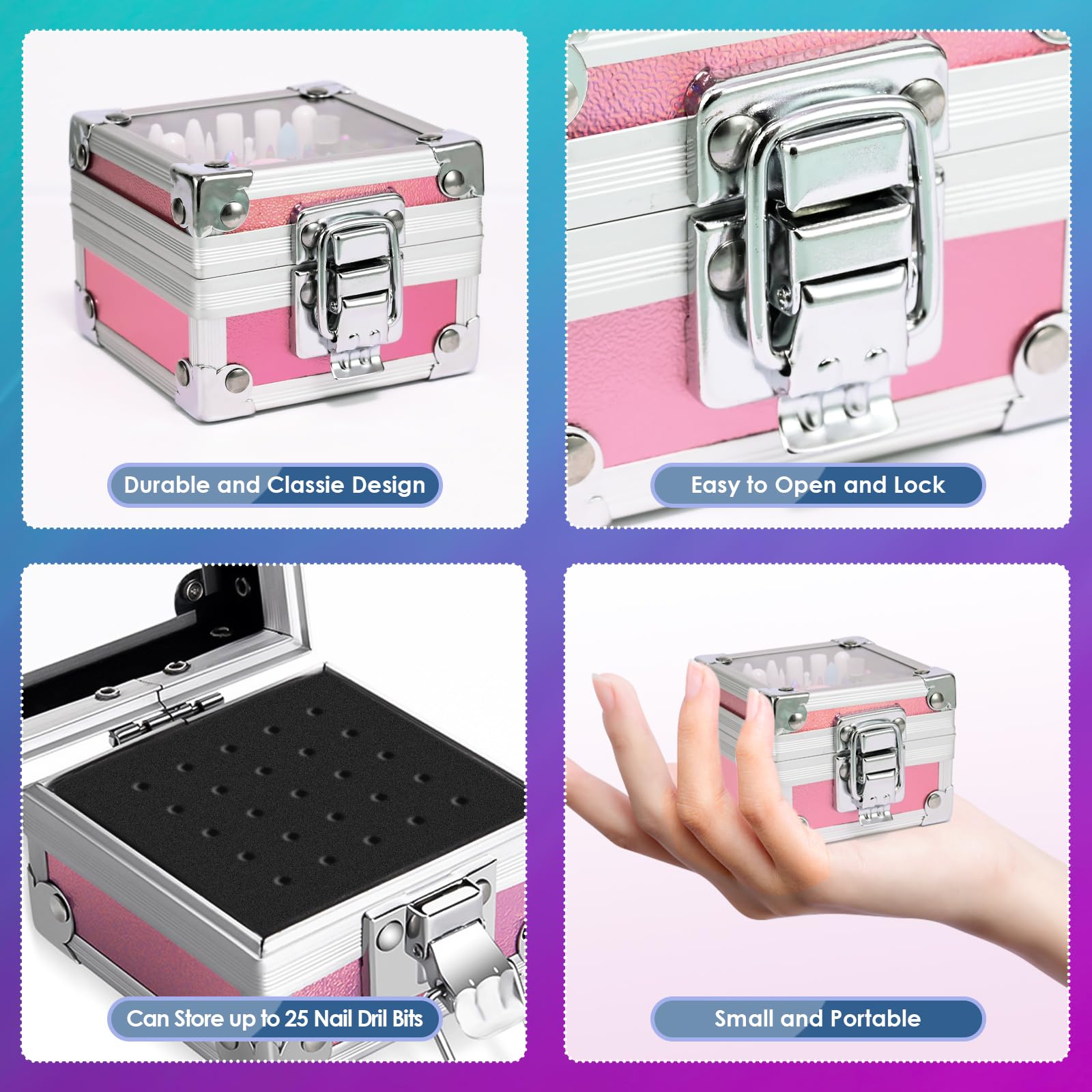 26PCS Nail Drill Bits Set including Holder Case - Image 2