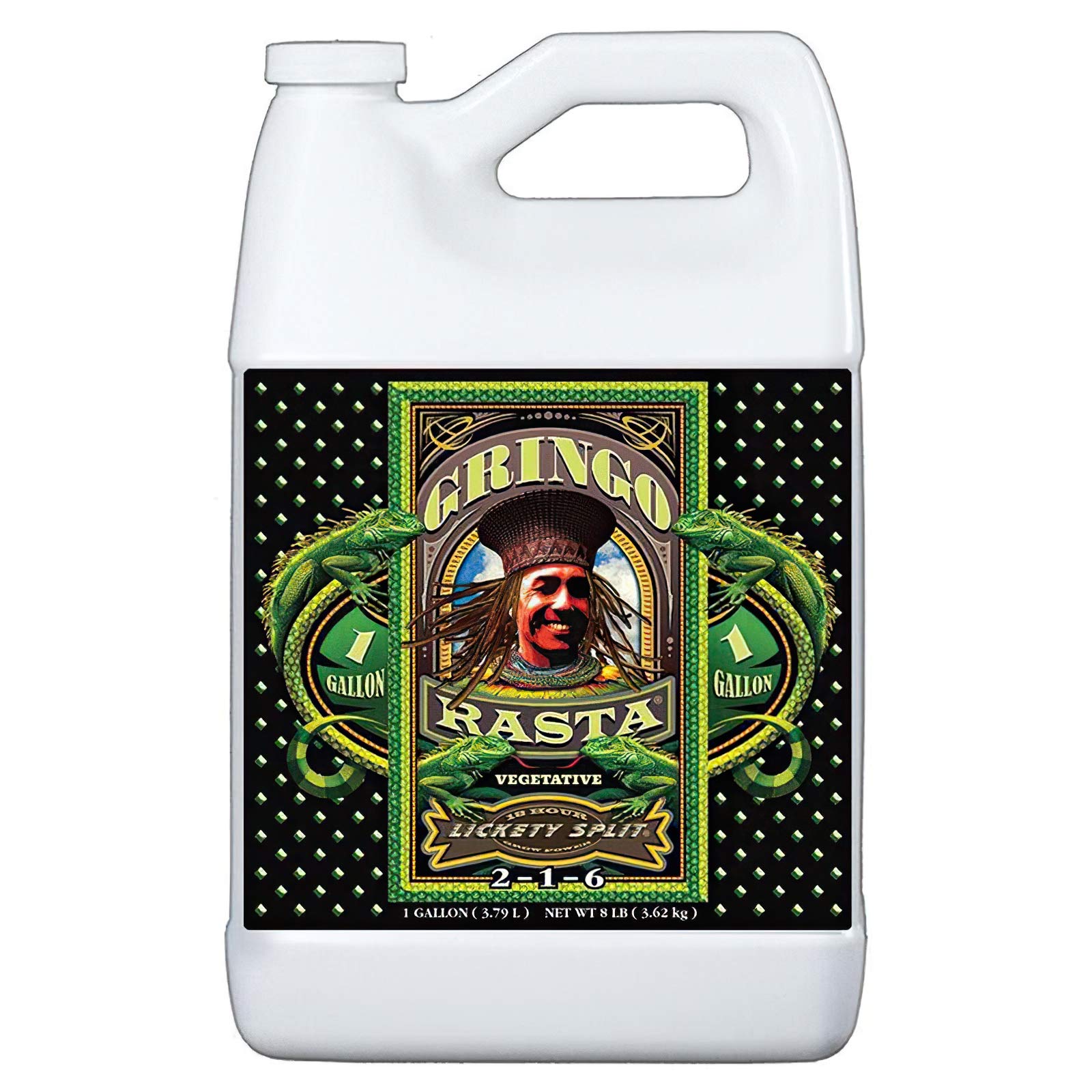 Fox Farm Gringo Rasta Liquid Fertelizer Improve Your Growth & Yeild Hydroponics (GR 1 - Lickety Split 3.79L)