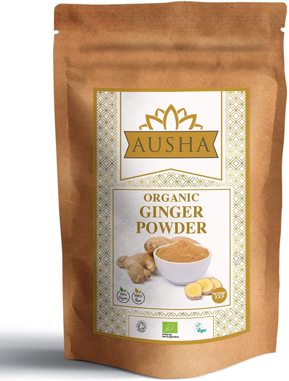 Buy Ausha Organic Ginger Root Powder 500g Ginger Tea Anti
