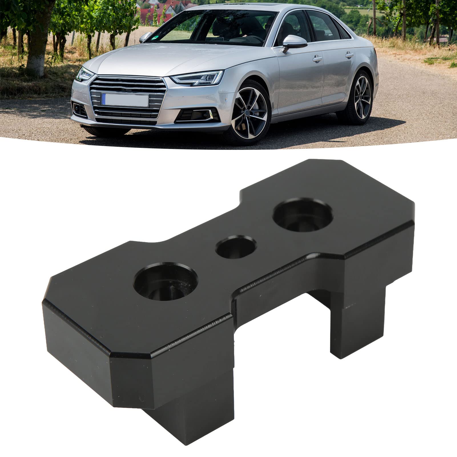 Tuleja Montażowa Skrzyni Biegów ze Stali Aluminium z Czarną Powłoką Pros zkową dla B8 B8 5 S4 RS4 S5 RS5 SQ5 dla Wymiany Elementów Podwozia, Naprawy Warsztatowe, Eksploatacji Codziennej