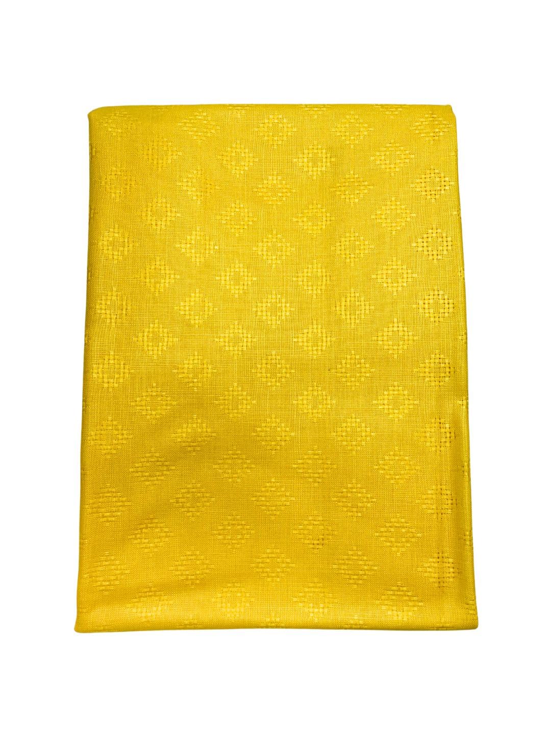 Maharaja Unstitched Poly Viscose Kurta Fabric Piece in Yellow for Men (2.5m - 44inch width) [MSP504]