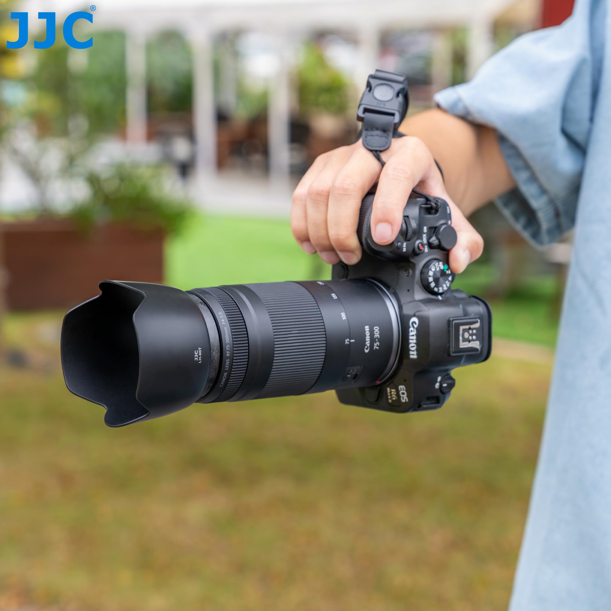 JJC Tulip ET-60 - Paraluce a baionetta da 58 mm per Canon RF 75-300mm F4.0-5.6, EF 75-300mm F4-5.6 III, EF 75-300mm F4-5.6 III USM, EF-S 55-250mm F4-5.6 IS, EF-S 55-250mm mm F4-5 .6 IS II, EF 90-300mm