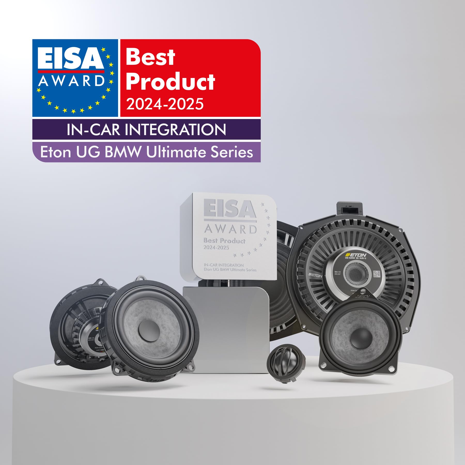 ETON UG-BMW20SUBU – Ultimate High End 8“ / 20 cm Auto Untersitz Subwoofer, kompatibel mit BMW und Mini Fahrzeugen, Flacher Plug & Play Underseat Bass, 200 W, 1 Stück