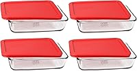 Vista 1 de Pyrex - Juego de 3 recipientes rectangulares de vidrio para almacenar alimentos