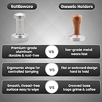 Vista 5 de Rattleware Manipulador de café expreso de aluminio de 2.165 in – Herramienta de manipulación de café premium con agarre ergonómico – Manipulación