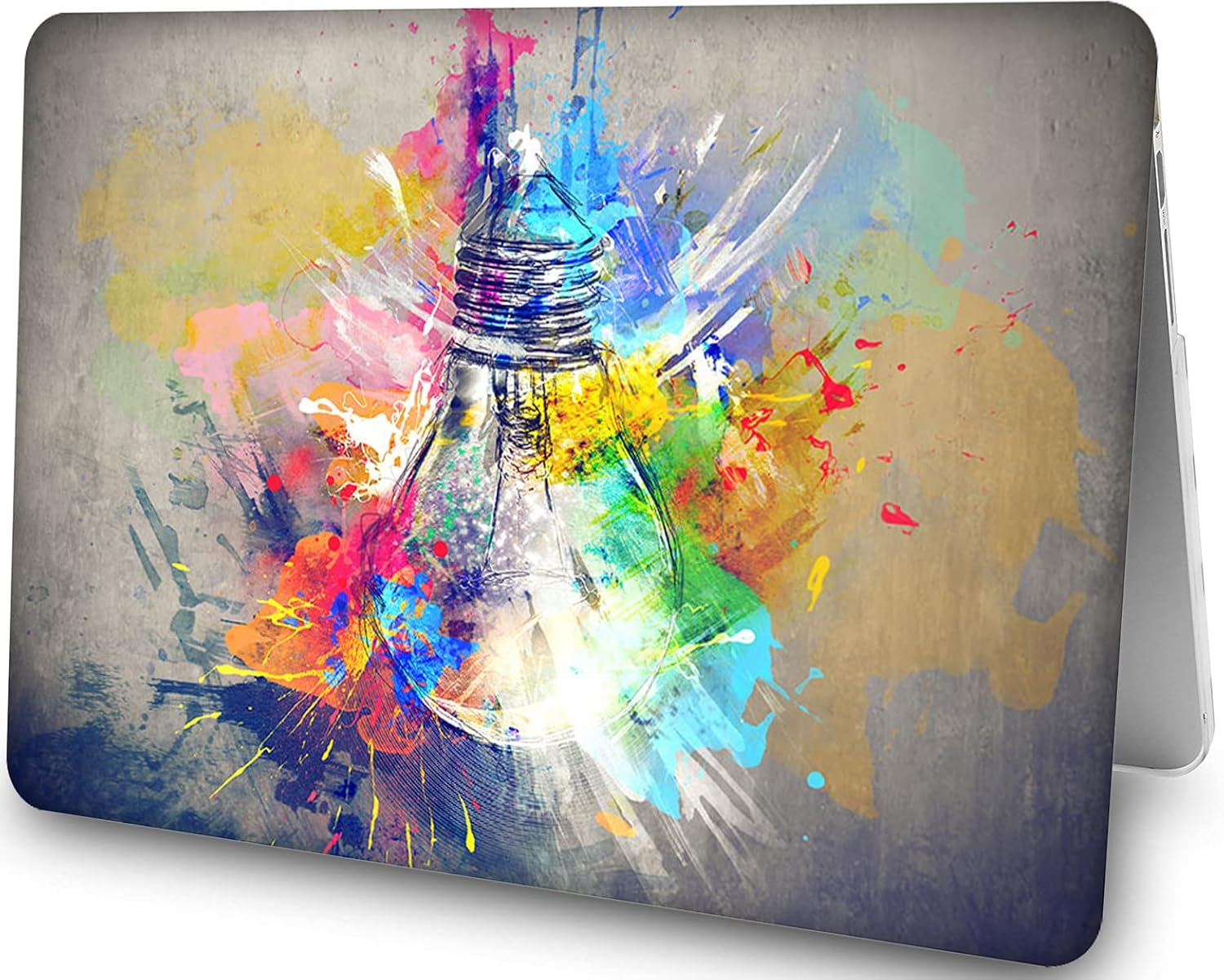 Compatible with MacBook Pro 14 inch Case M5 2026 2025-2021 Release M4 M3 M2 M1 Pro/Max Chip, Plastic Hard Shell & Keyboard Cover & Screen Protector & Trackpad Film - Colorful Bulb