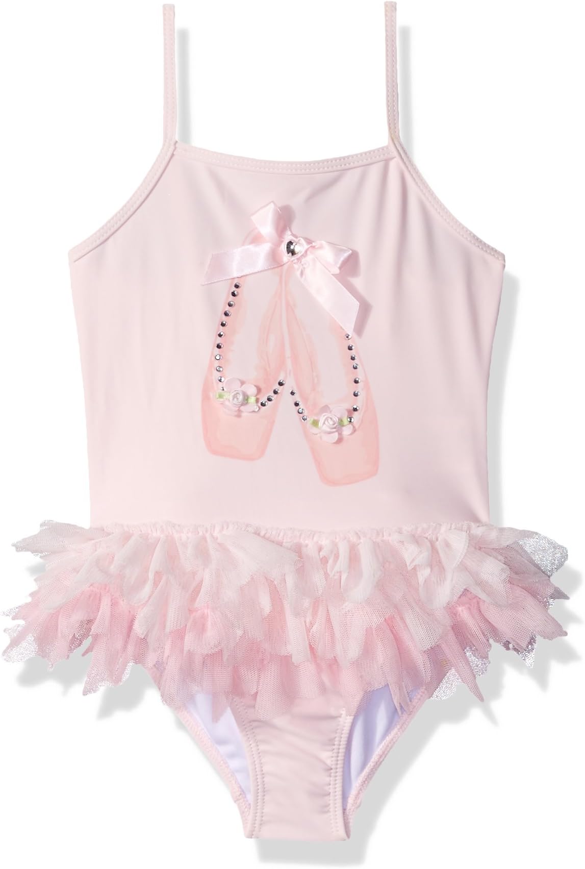 Girls' Prima Ballerina Tutu Swimsuit, Pink, 2T
