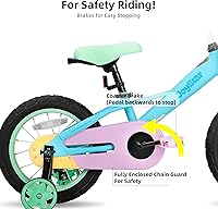 Vista 4 de JOYSTAR 12 14 16 Inch Kids Bike for 2-7 Years Girls 33-53 Inch Tall, Toddler Girls Bike with Training Wheels, Rainbow Bikes, Children Bicycle