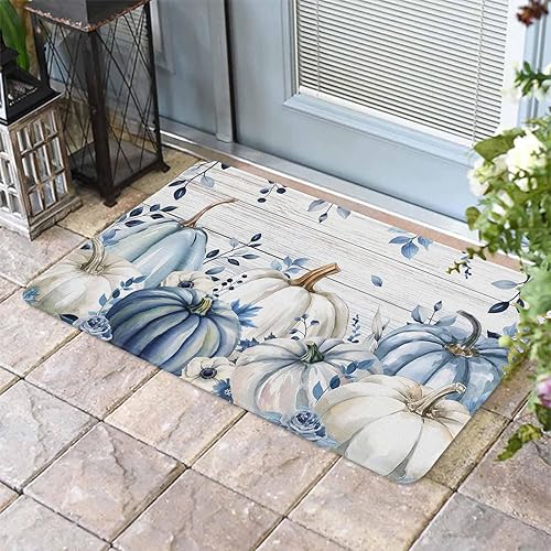 Vista 607 de Tapete de Feliz Navidad, tapete antideslizante para puerta delantera, baño, cocina, dormitorio, patio, entrada, 16 x 24 pulgadas, rojo, negro y verde