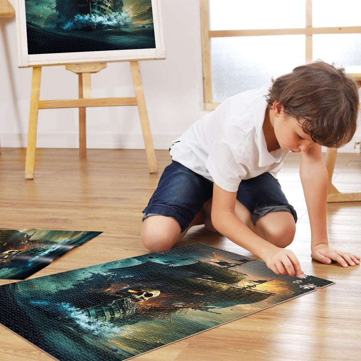 puzzle 2000 pezzi per adulti Nave pirata Giocattoli che creano dipendenza e sfidano l'intelligenza del cervello Decorazione perfetta 70x100cm