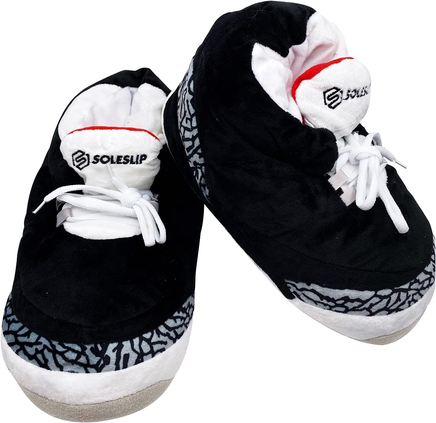 Sneaker Slippers Comfy, and Trendy Sneakers for Men, Pure Polyester Womens Sneakers | Fluffy Slippers with Standard Shoes Size that Fits All (Black)