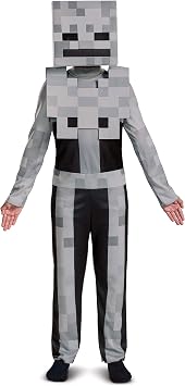 Minecrafts Skeleton Costume, Officially Licensed Minecraft Costume for Kids, 10-12