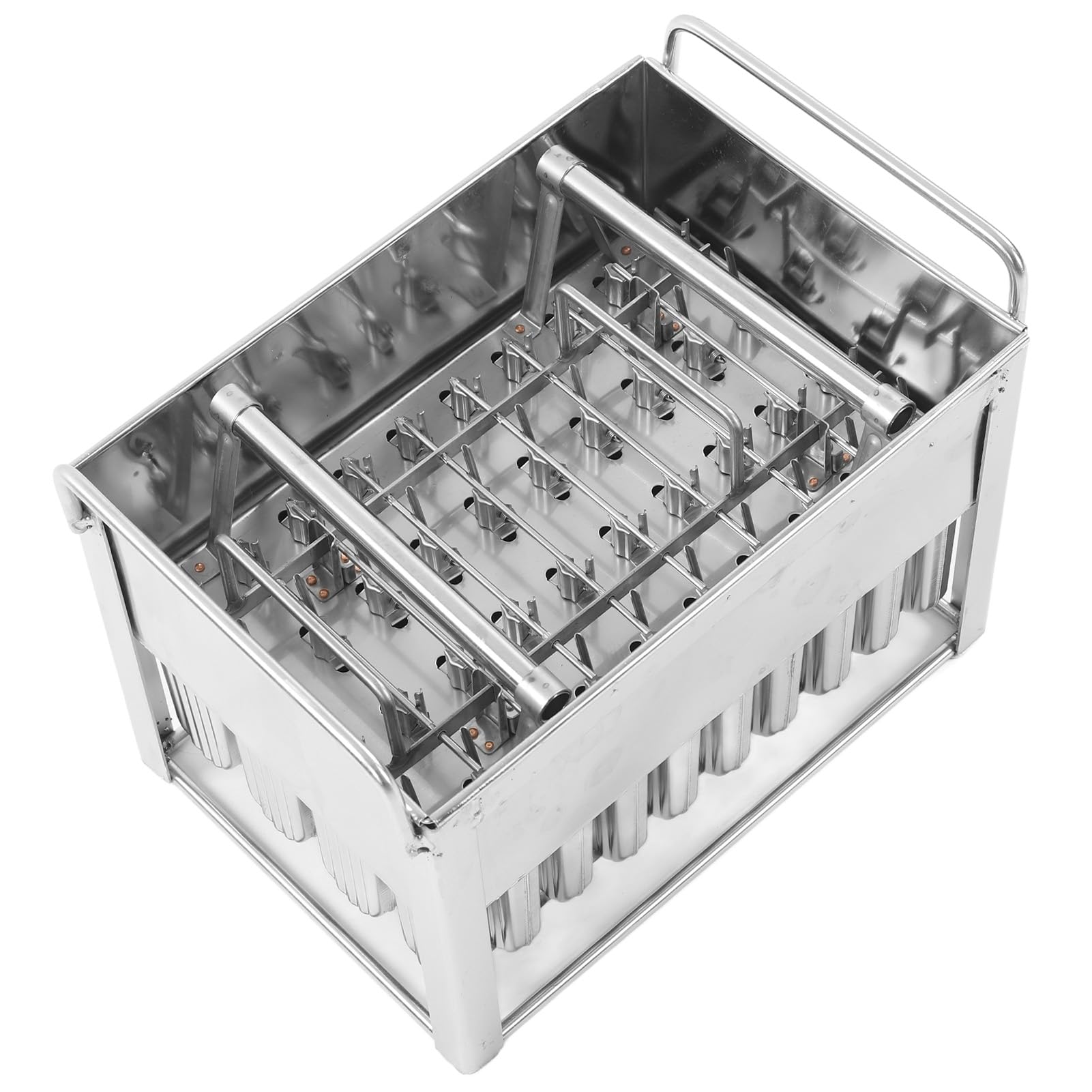 Molde para Helado de Acero Inoxidable, 40 Piezas de Metal Reutilizable para Hacer Golosinas Congeladas, Diseño Fácil de Limpiar con Gran Capacidad para Fiestas de Verano