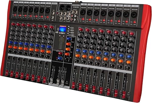 5 Core Mezclador de audio Equipo de DJ Tablero de sonido digital Karaoke XLR Mezcladores profesionales 16 canales Bluetooth USB w efectos para