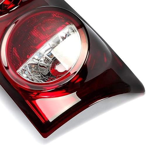 Miniatura 9 de ECOTRIC Luz trasera compatible con Dodge Ram 1500 2500 3500 2007-2009 Pickup Truck Par de luces traseras de repuesto para CH2800165, CH2801165 rojo