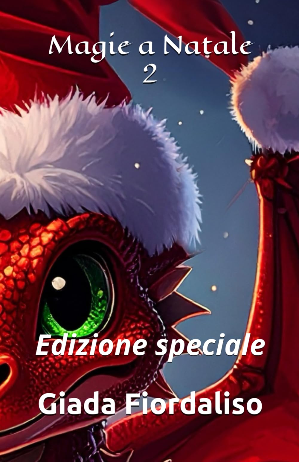 Magie a Natale-VOLUME 2-copertina puzzle con draghetto e sfondi interni illustrati in bianco e nero raffiguranti il cucciolo di drago: Edizione speciale