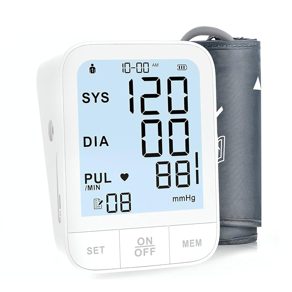 Digital Blood Pressure Monitor in Use