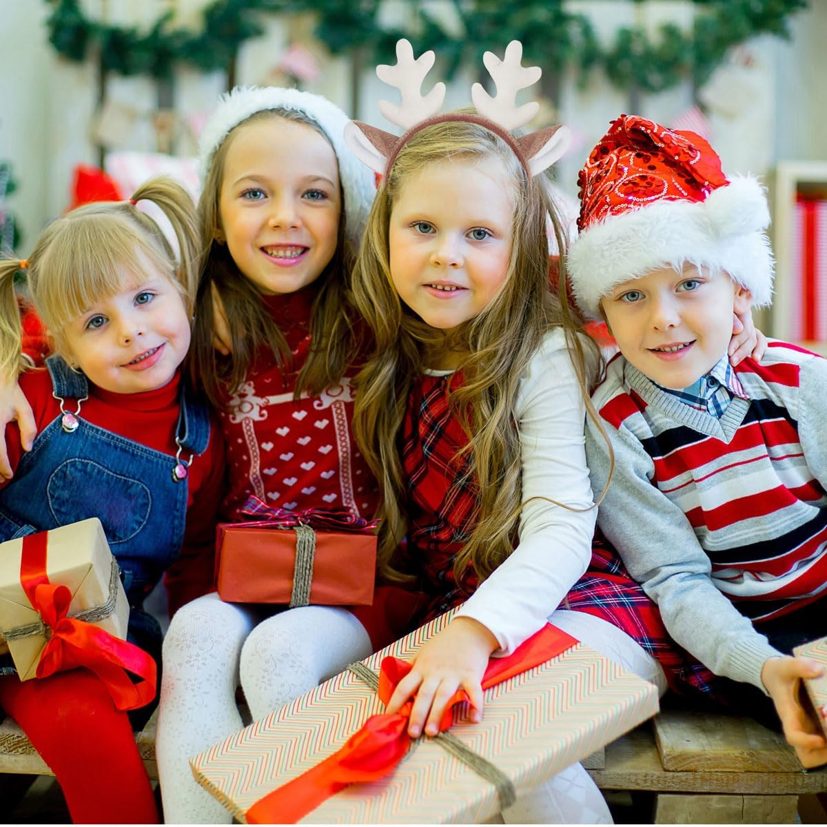 YNITSED Reindeer Antlers Headband Deer Antlers Headbands for Women Reindeer Ears Headband for Christmas Halloween Cosplay Accessories - Image 5