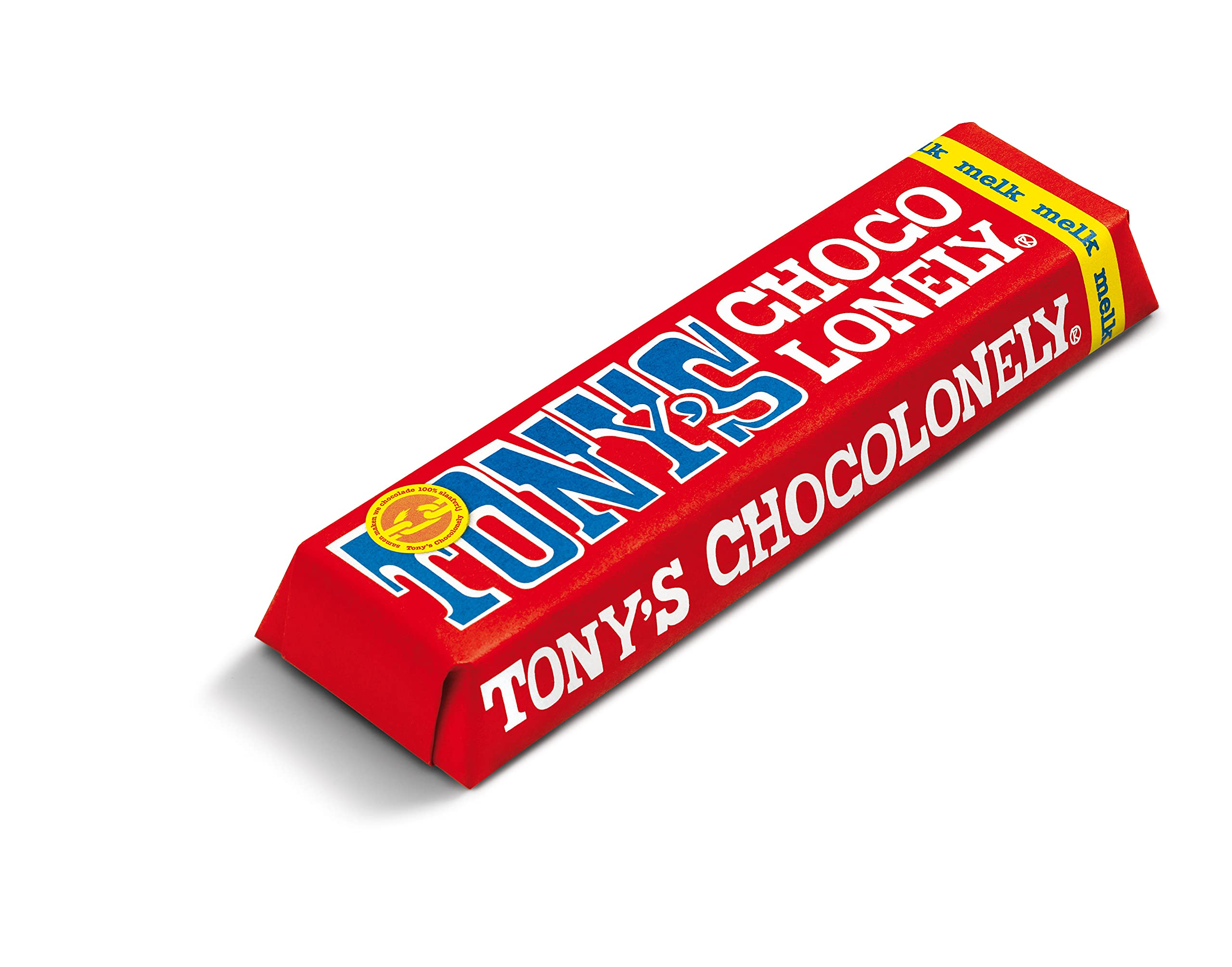 TONY'S CHOCOLONELY - Vollmilchschokolade 35x50 g Riegel - Fairtrade Schokoriegel, ideal für unterwegs. Ohne Palmöl, hergestellt in Belgien