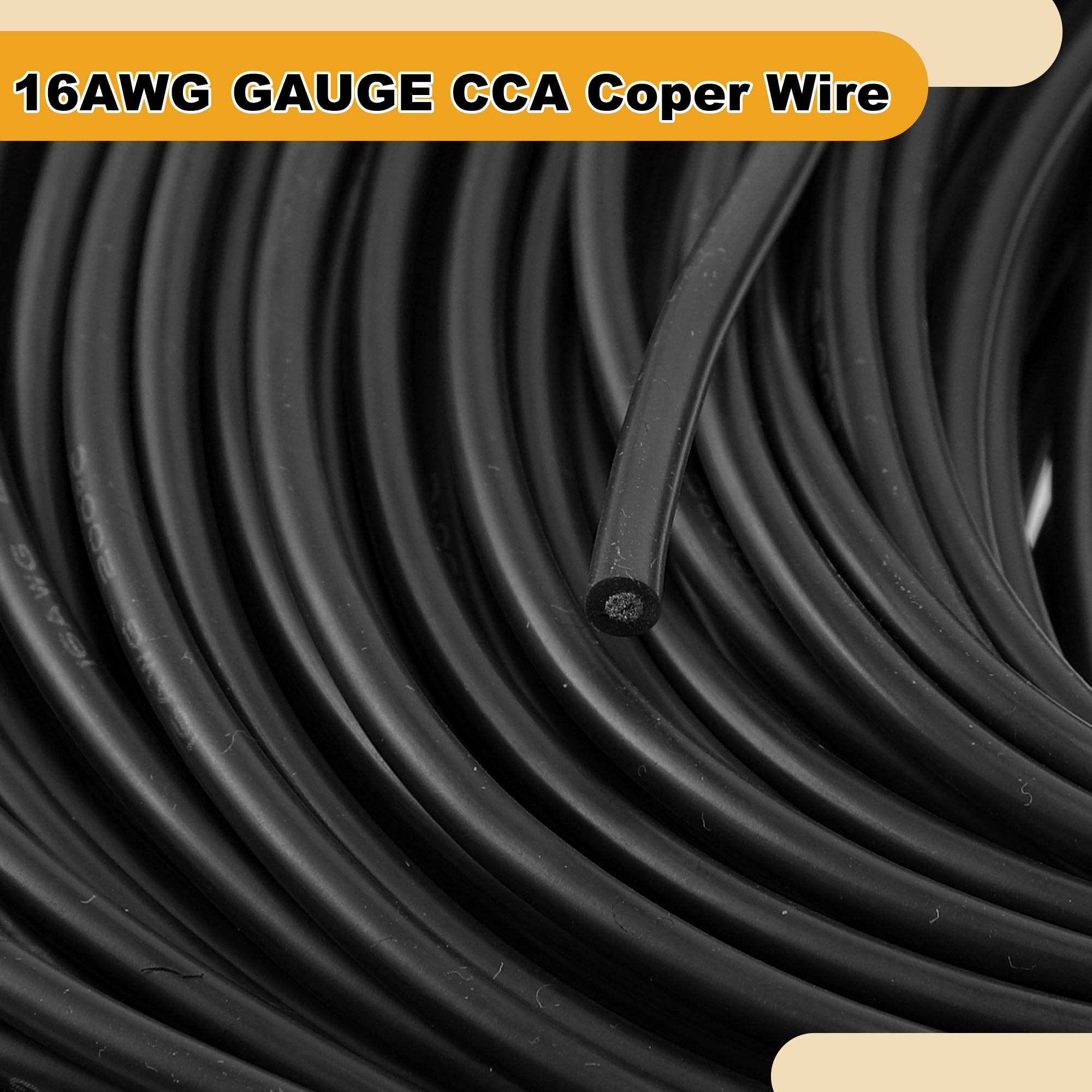 Fil De Masses 1 Pièce 16AWG Gaine Isolée pour Voiture Autoradio
