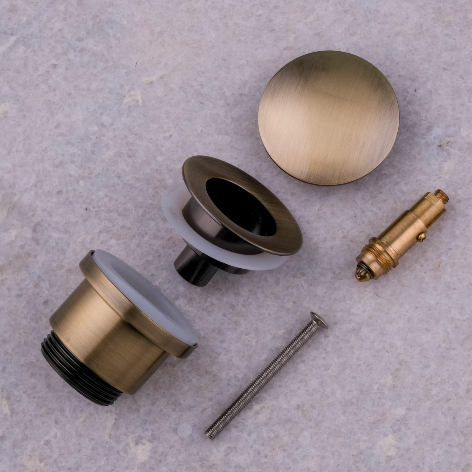 Ablaufventil Ohne Überlauf Verschließbar Retro Bronze - Messing Ablaufgarnitur Für Waschbecken