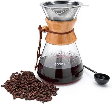 COSORI Pour Over Coffee Maker with Double Layer...