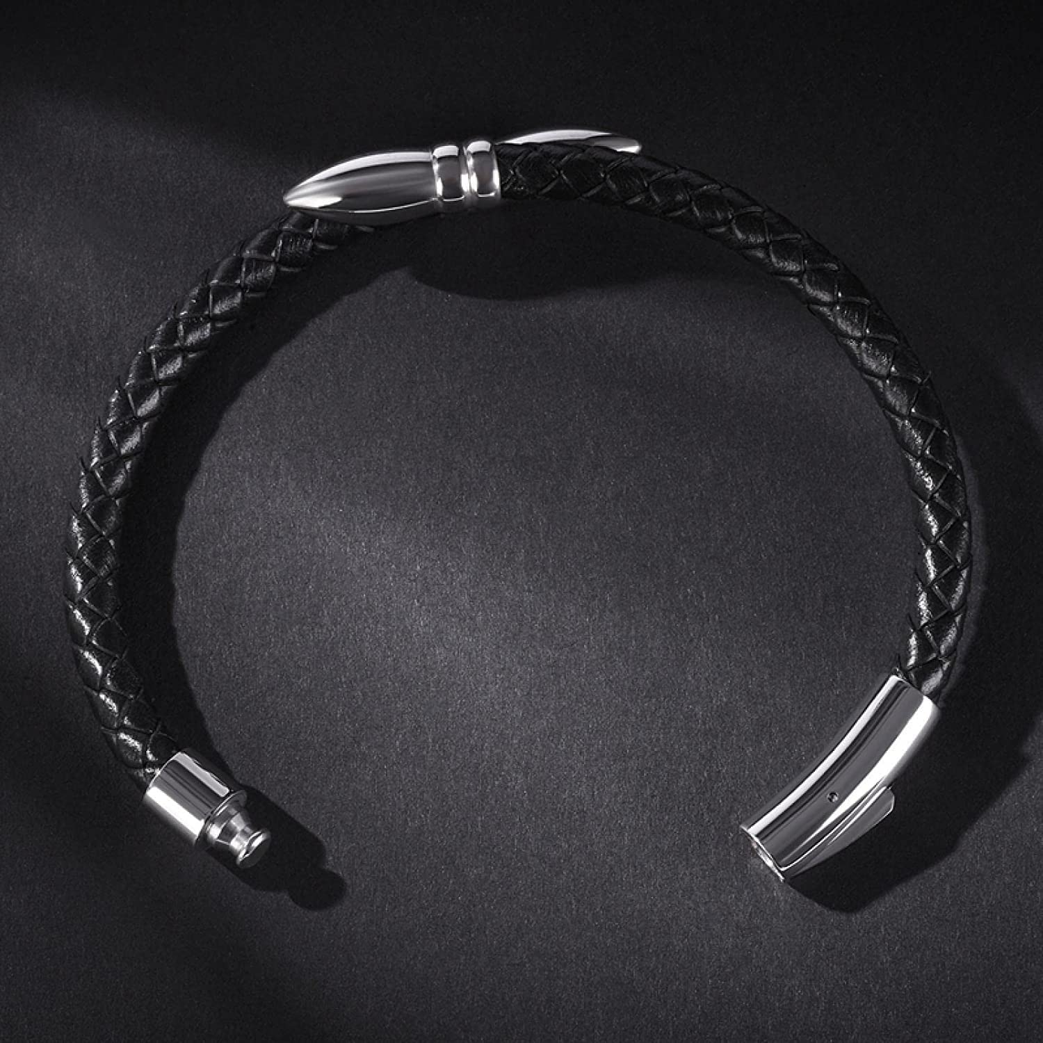 Pulsera Charm Pulsera de cordón de cuero for hombre, pulsera trenzada de temperamento estilo punk