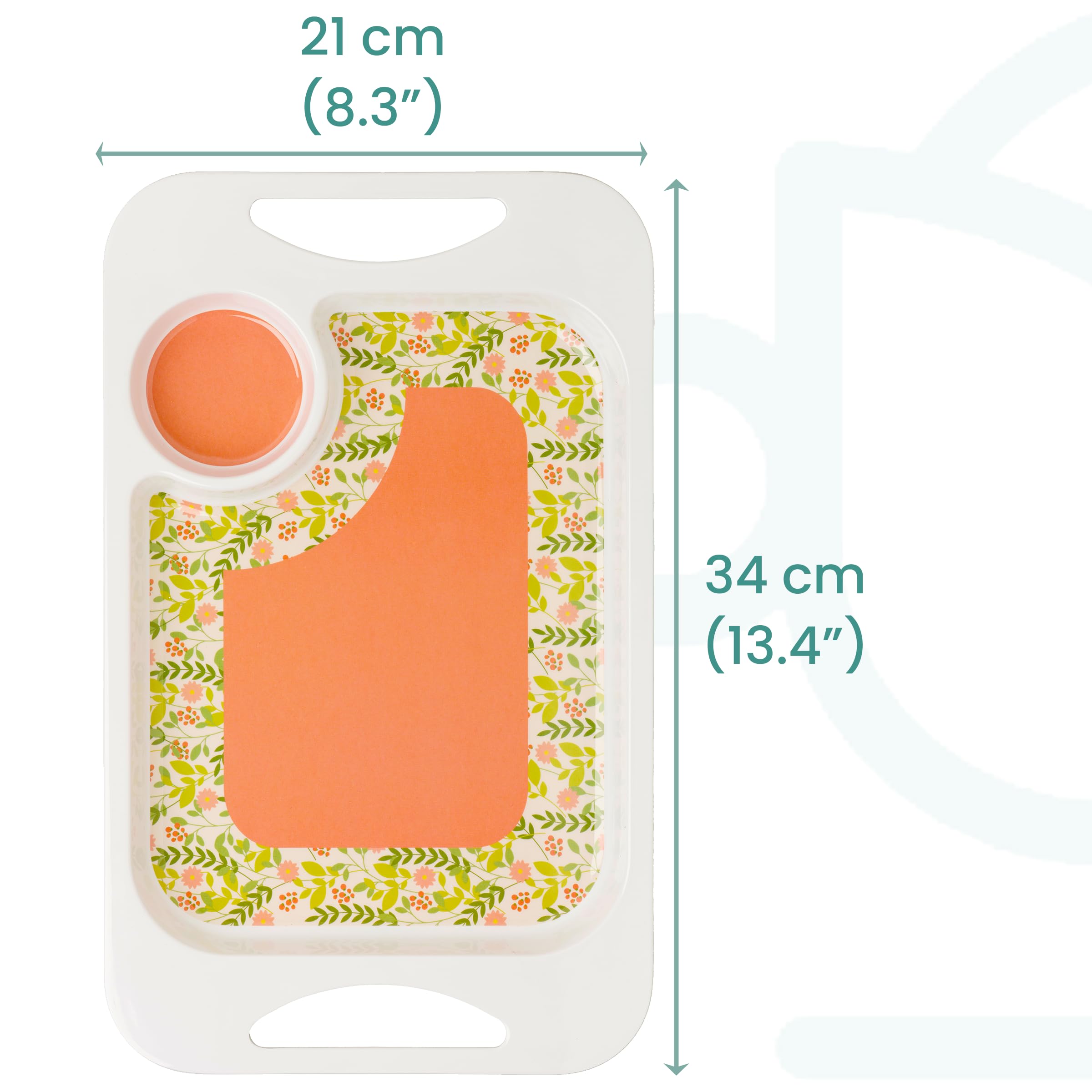 Schnabeltasse für Erwachsene, Becherdeckel und passendes Snack-Tablett für ältere Menschen. Fassungsvermögen: 400 ml, Tablett 33,8 x 20,6 cm, leicht, Melamin, perfektes Snack-Bundle