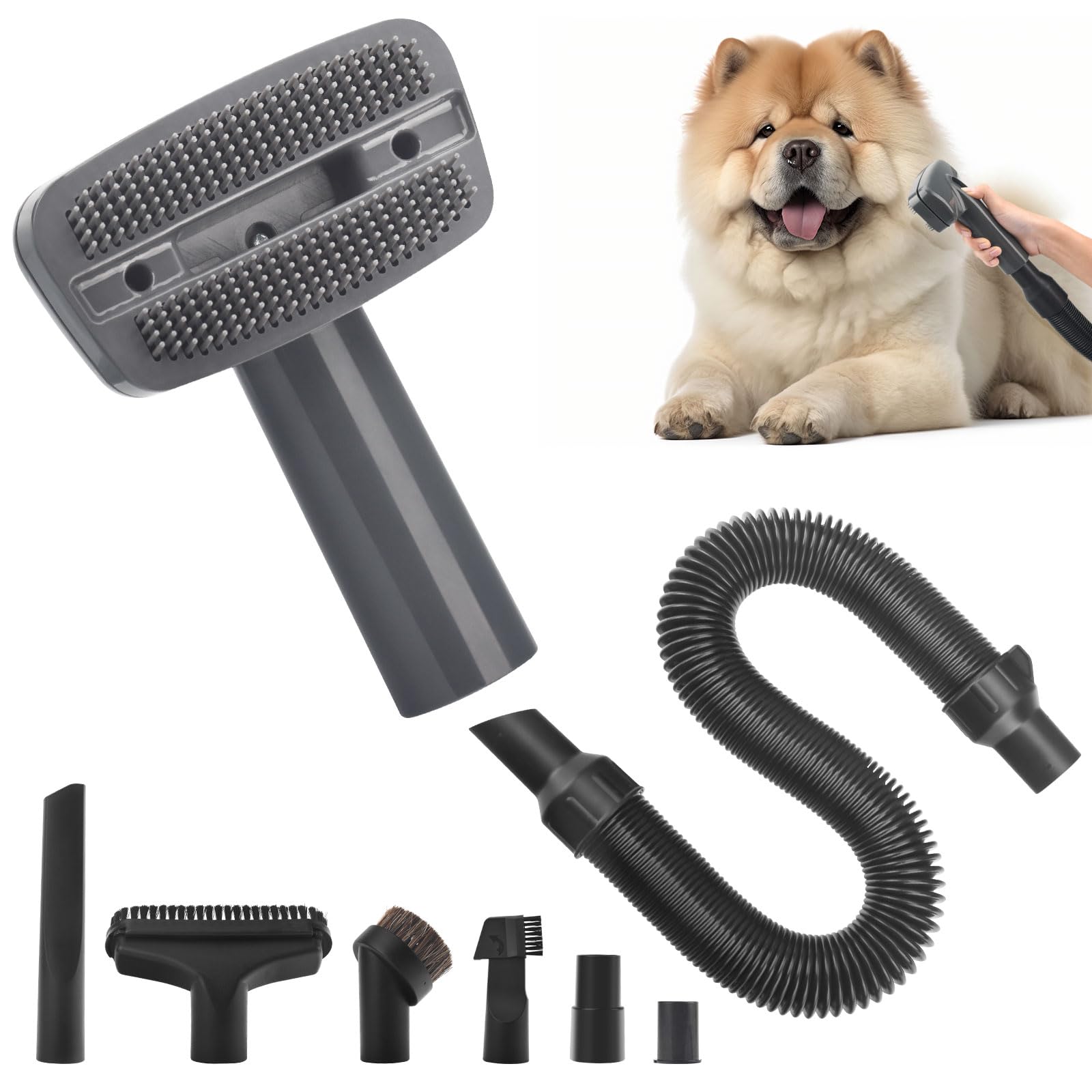 Snapklik.com : DECKMAN 14-37-0105 M18 Vacuum Hose Replacement/Pet ... - Grooming Vacuum Attachment For Pet Shedding