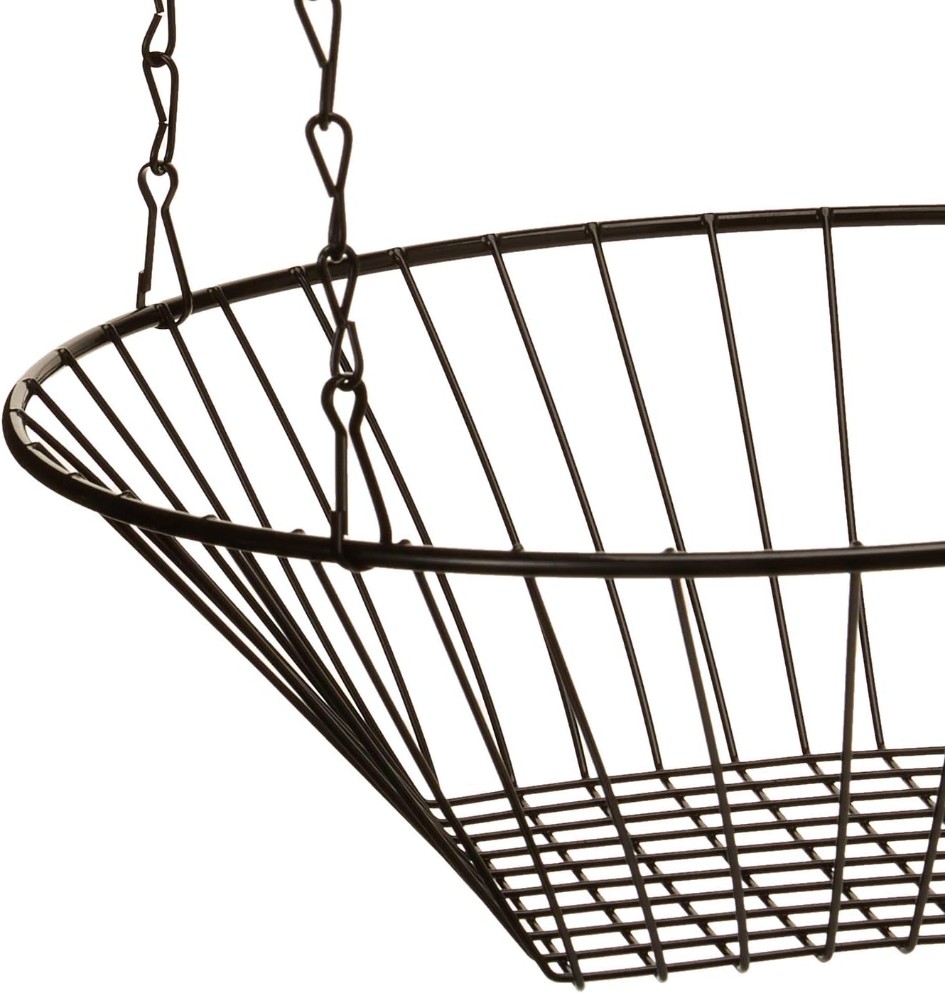 Home Basics 3-Tier Wire Hanging Basket, Black