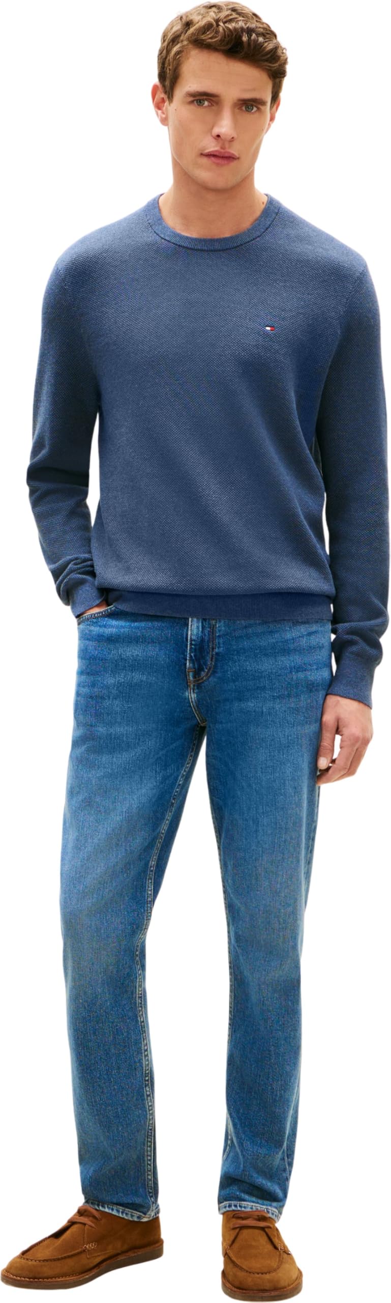 Tommy Hilfiger Jersey Hombre Essential Structure Crew Neck Regular Fit