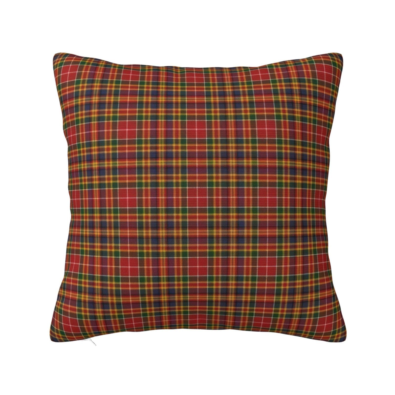 MacPherson Clan Family Tartan Pillowcase 18"x18"