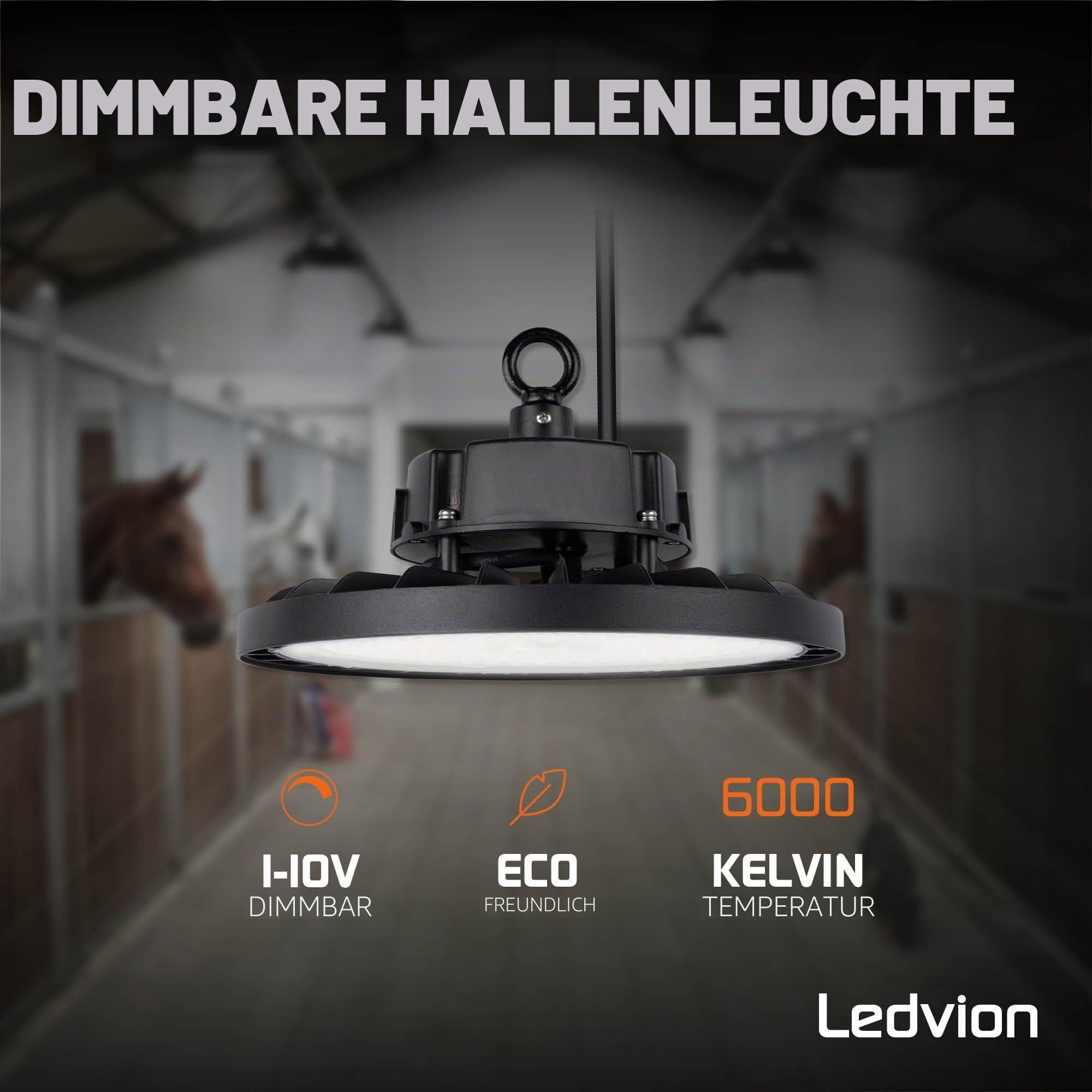 Ledvion LED Hallenstrahler IP65 100W 180 lm/W 6000K Dimmbar