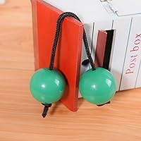 Vista 6 de 2 pares de cocteleras Aslatua, instrumentos de percusión musical de Kashaka, bolas rítmicas africanas, color verde