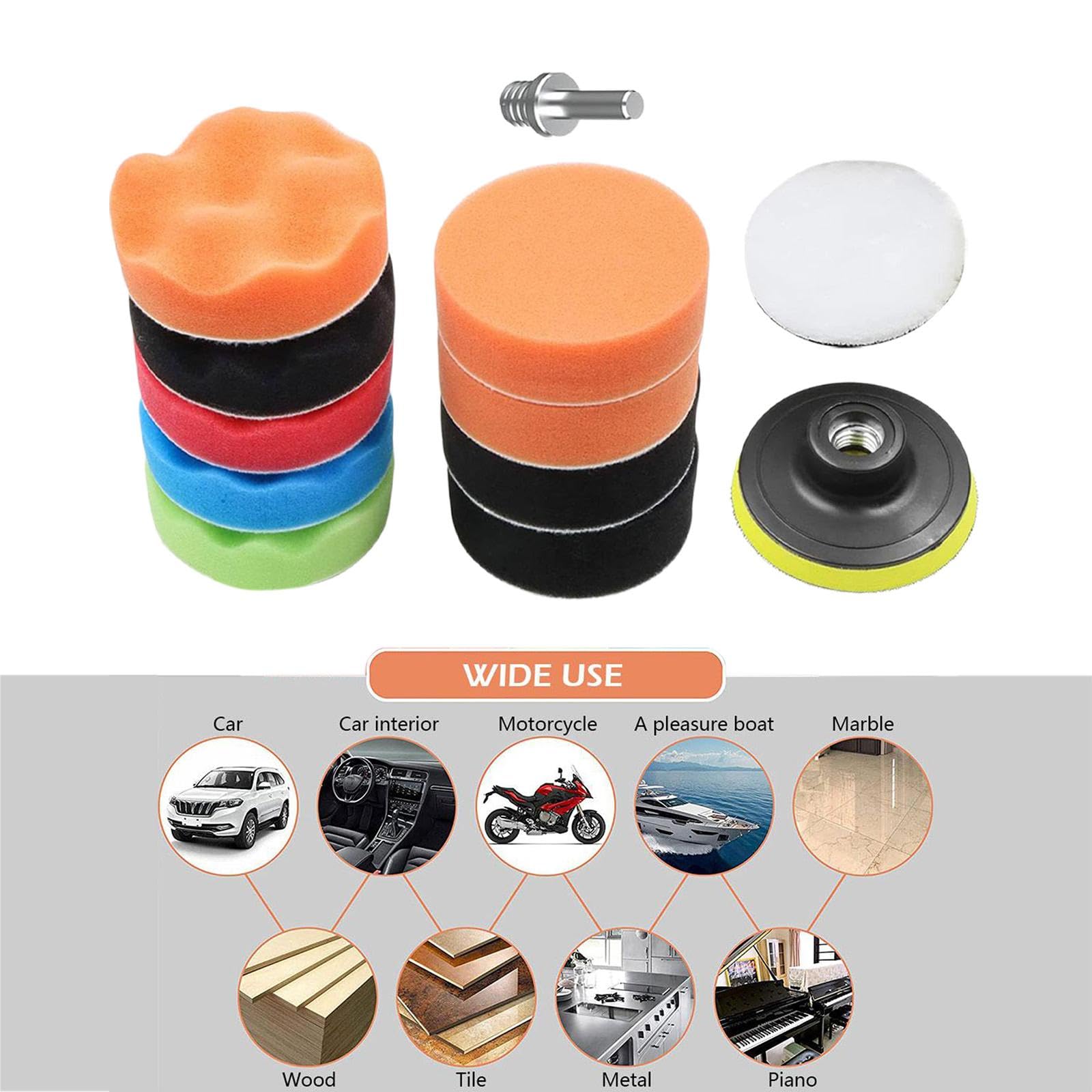 2er-Set mit 12 Polierpads, Autopolierer für die Autopflege, 6 Zoll, 6 Zoll (2er-Set (6 Zoll))