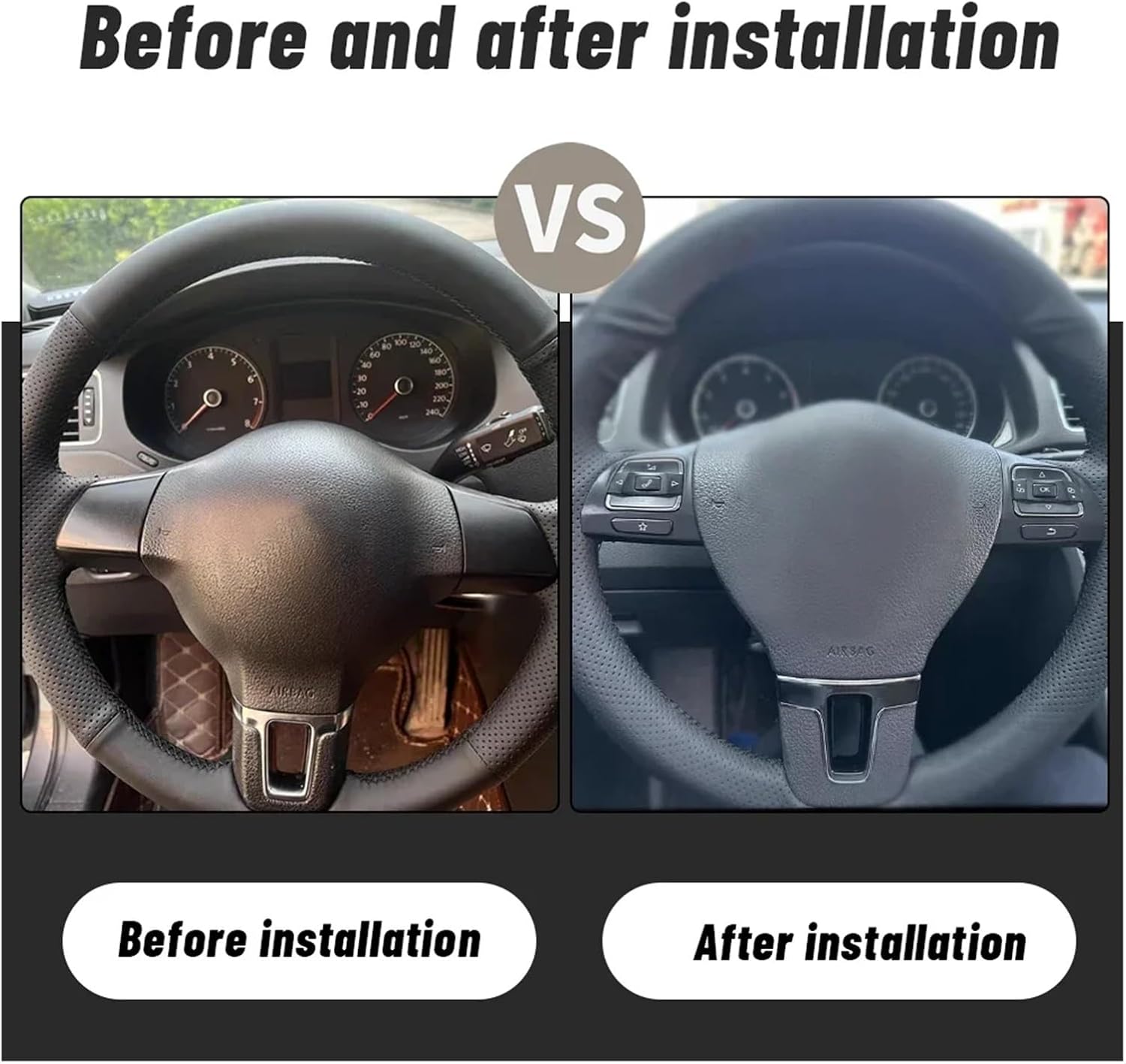 Steering Wheel Control Button Audio Control Combination Control Switch Compatible with VW Golf 6 Compatible with Jetta MK6 Compatible with Tiguan Caddy Car Accessories(Right)