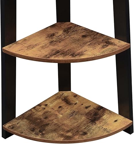 Miniatura 5 de Convenience Concepts Newport - Estantería esquinera de 6 niveles, madera de granero/negro Barnwood/Negro,Negro -,Azul cobalto,Espresso,Cemento