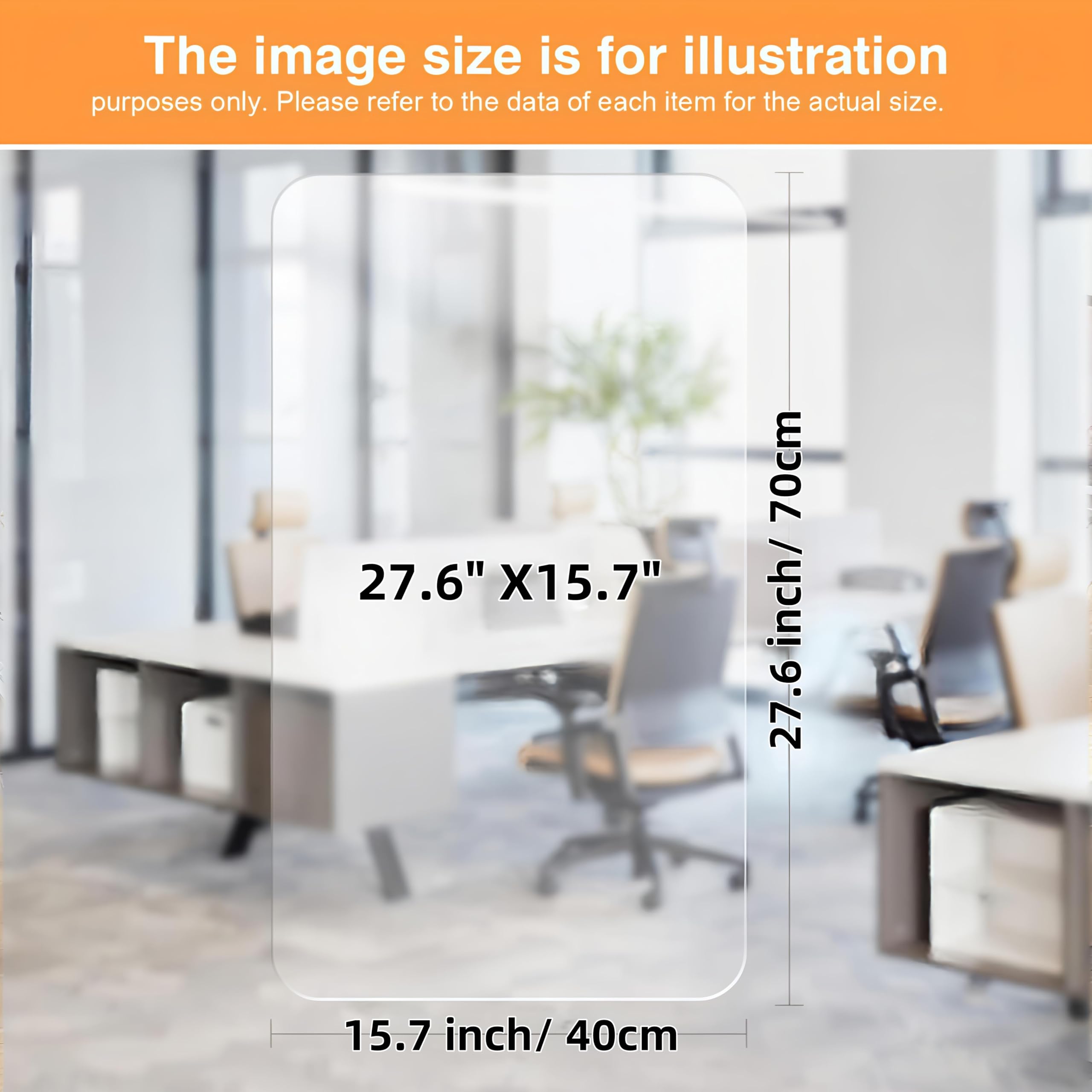 Sottomano Scrivania Trasparente 100x40cm - Tappetino PVC Protettivo Antiscivolo - Foto 8