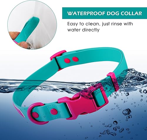 Miniatura 5 de Wolfone Collar de perro ajustable impermeable para perros pequeños, medianos y grandes, cómodo, resistente, a prueba de olores, fácil de limpiar,