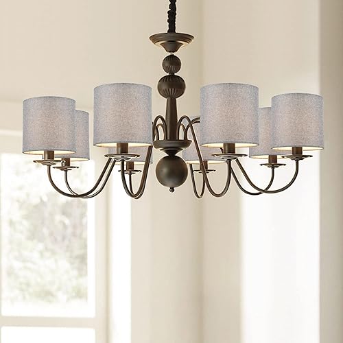 Miniatura 6 de LAMPWELL MEMO - Cortinas pequeñas de tela con clip para lámpara de pared, juego de 2, tambor pequeño, 5.2 x 5.2 x 5.2 pulgadas de alto, lino, hechas