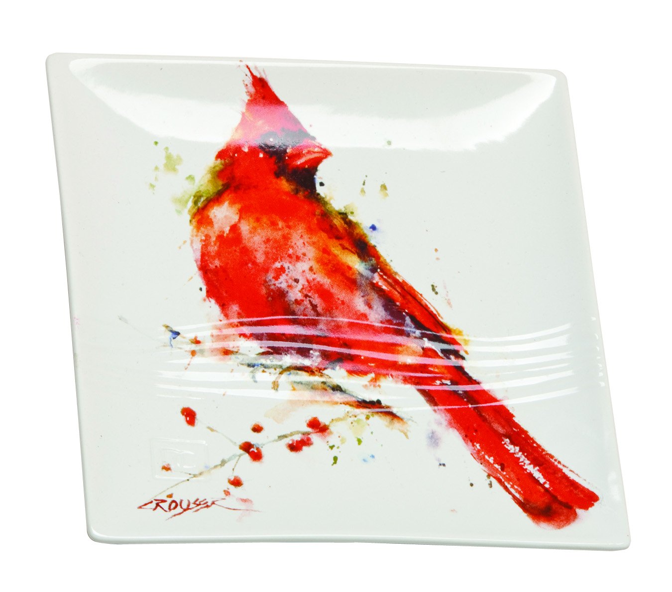 DemdacoB5050119 Big Sky Carvers Cardinal Snack Plate Multicolored