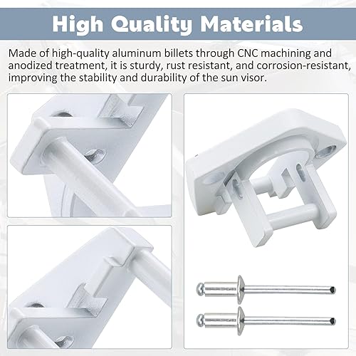 Miniatura 5 de Piezas de repuesto para soporte inferior de toldo de autocaravana Dometic Sunchaser II redondeado hardware billet aluminio RV pie inferior derecho o