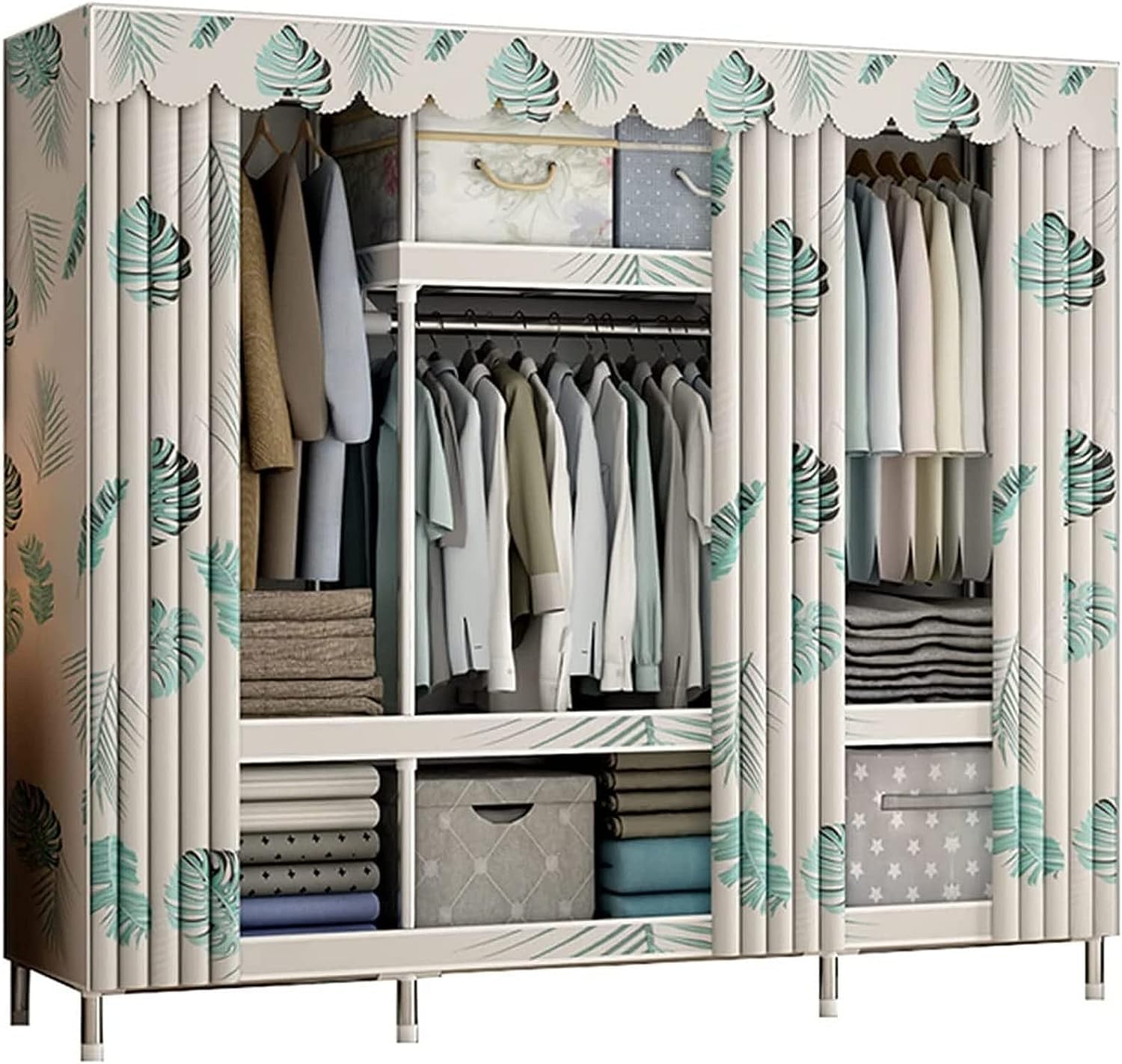Armoire en tissu portable pour organiser la chambre à coucher et maximiser l'espace
