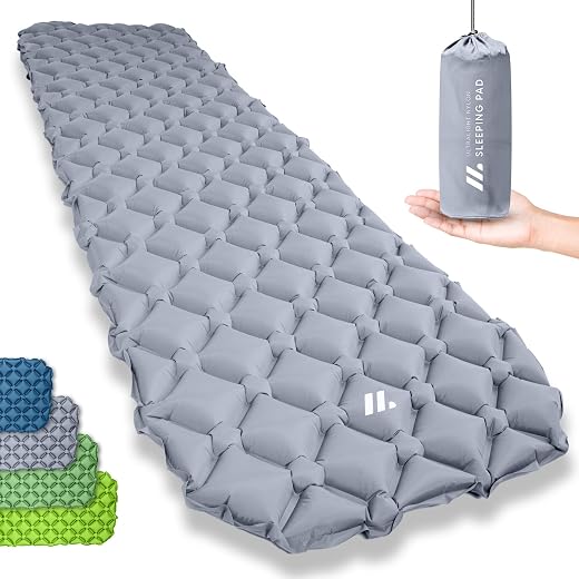 NORDMUT® Camping Matratze [mit Reparaturset] Luftmatratze | Isomatte Ultraleicht für Wandern, Outdoor,...