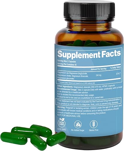 Miniatura 5 de Magnesio  Fórmula de alta absorción  90 cápsulas veganas  Sin OMG, sin gluten