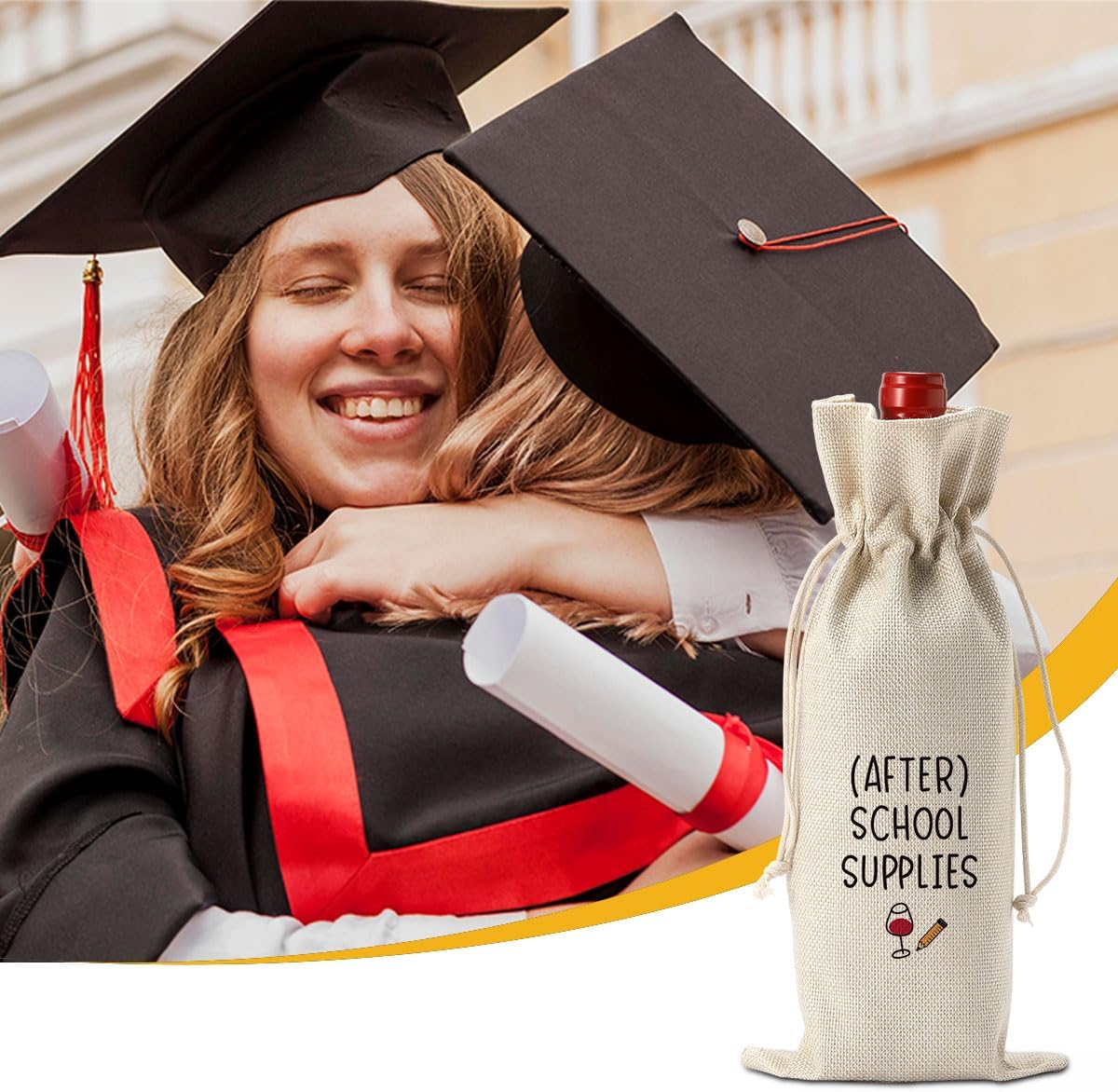 Funny Teacher Wine Bag Best Teacher Gifts Teacher Appreciation Thank You Gifts for Women Men Retirement Graduation Gifts for Teacher Wine Gift Bag - Image 5