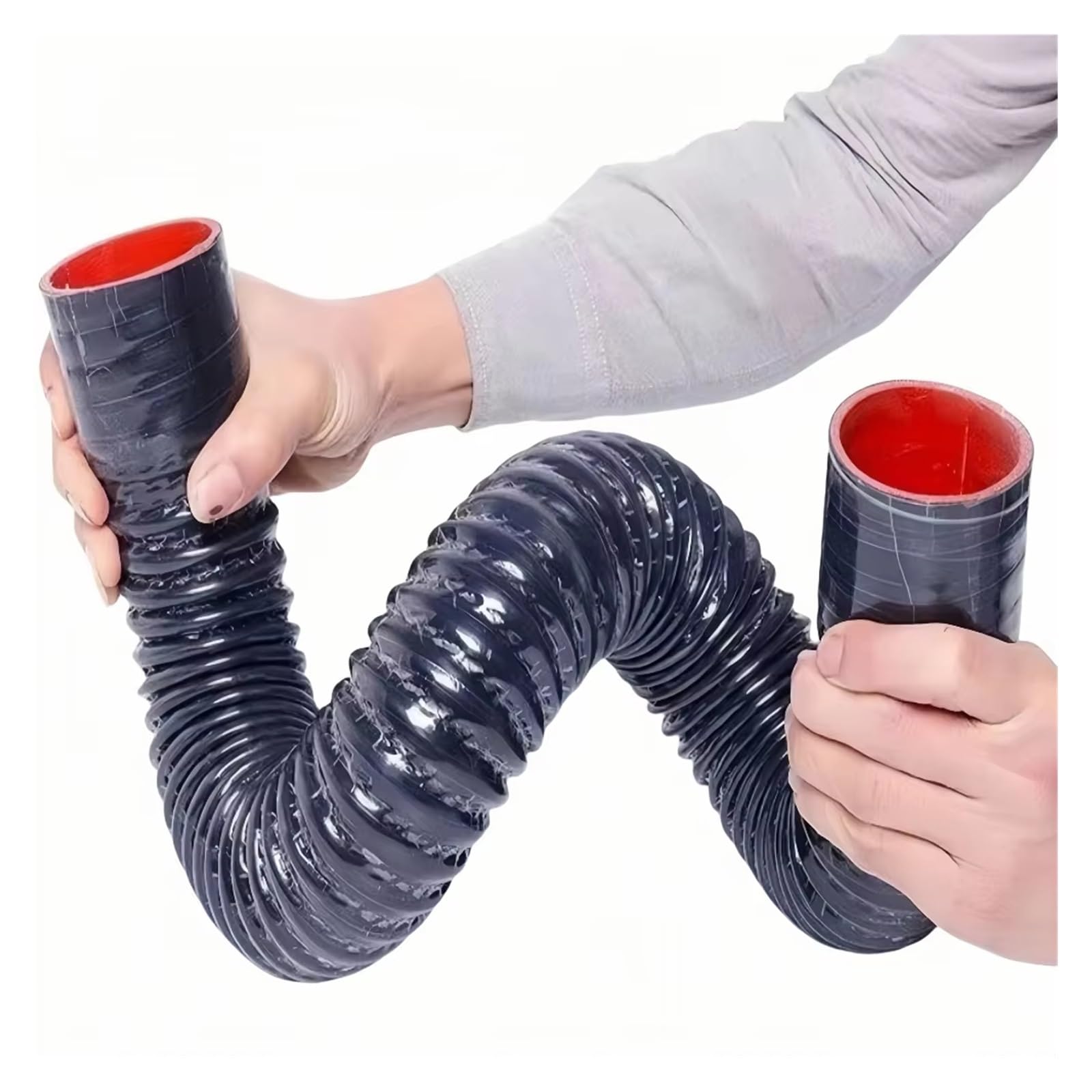 Manguera De Admisión Manguera Flexible Silicona Negra Universal 400 A 1000 Mm Para Intercooler Radiador Agua Tubo Admisión Turbo Para Coche Piezas Automóvil Admisión De Aire(400mm,ID 65mm)