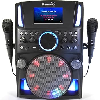 Mr Entertainer Groovebox Bluetooth CDG Karaoke Machine, Black